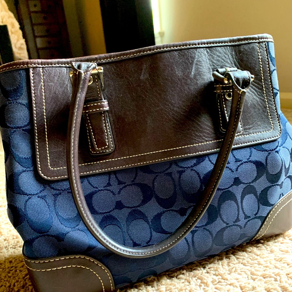 Dark Navy Coach purse.